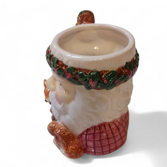 Vintage 1990s Woodland Santa Christmas Mug  Ceramic Coffee Hot Chocolate Cup Mug - Picture 6 of 14